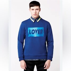 House of Holland Lover Graphic Sweatshirt Navy Blue Crewneck size XL